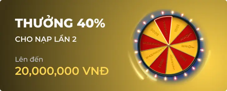 Ưu đãi thưởng 40% nạp lại tại Sunwin 88 Club
